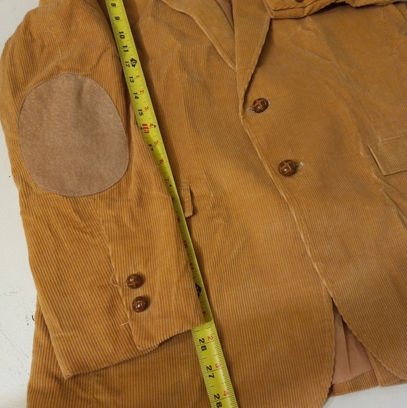 BARRAGE Western Sports Coat/ Blazer Corduroy Beige Padded Elbows 44R - Picture 8 of 9